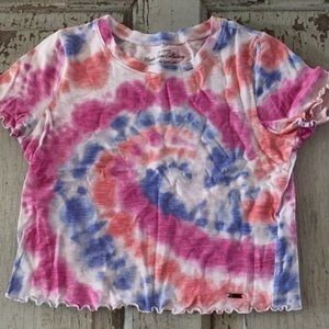 Tie dye Hollister small crop top